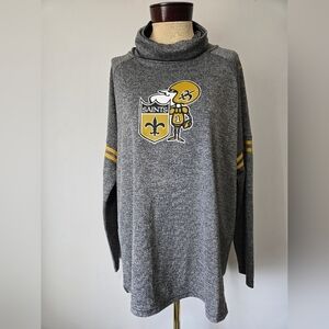 NFL New Orleans Saints Gray Nike Dri-FIT Funnel Neck Top. Size XL